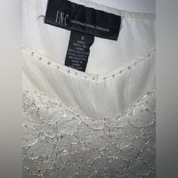 💎 100% Silk INC Lace Cream Camisole - Picture 2 of 12